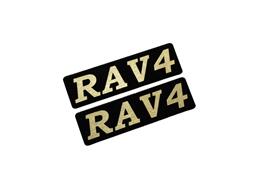 EE-502-3 RAV4 黒金 アクリル2層 ステッカー トヨタ 前期 後期 モデリスタ 2枚1セット