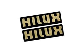 乐天商城 - EE-503-3 HILUX 黒金 アクリル2層 ステッカー トヨタ ハイラックス 185 215 80 gun125 前期 後期 モデリスタ TRD 2枚1セット