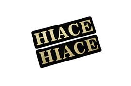 Other - EE-504-3 HIACE 黒金 アクリル2層 ステッカー トヨタ ハイエース ワゴン 100 200 前期 後期 モデリスタ TRD 2枚1セット