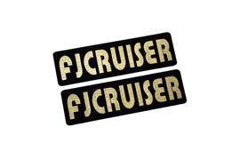 Rakuten - EE-507-3 FJCRUISER 黒金 アクリル2層 ステッカー トヨタ FJクルーザー 前期 後期 モデリスタ 2枚1セット