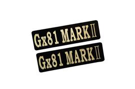 乐天商城 - EE-532-3 Gx81 MARK2 黒金 アクリル2層 ステッカー トヨタ GX81マーク2 カスタム 前期 後期 モデリスタ 2枚1セット