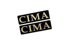 EE-703-3 CIMA 黒金 アクリル2層 ステッカー 日産 シーマ Y31 Y32 Y33 Y34 Y50 前期 後期 モデリスタ 2枚1セット
