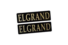EE-709-3 ELGRAND 黒金 アクリル2層 ステッカー 日産 エルグランド E50 E51 E52 前期 後期 モデリスタ 2枚1セット