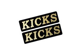 EE-713-3 KICKS 黒金 アクリル2層 ステッカー 日産 キックス P15 H59A 前期 後期 モデリスタ 2枚1セット