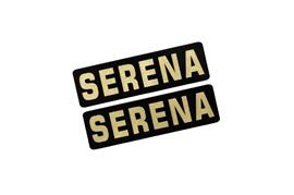 EE-722-3 SERENA 黒金アクリル2層ステッカー日産 セレナ C25 C26 C27 C28 SR 前期 後期 モデリスタ 2枚1セット