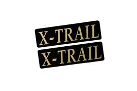 EE-727-3 X-TRAIL 黒金 アクリル2層 ステッカー 日産 Xトレイル T30 T31 T32 T33 前期 後期 モデリスタ 2枚1セット