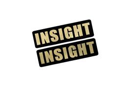 EE-908-3 INSIGHT 黒金 アクリル2層 ステッカー ホンダ インサイト ZE1 ZE2 ZE3 ZE4 前期 後期 モデリスタ 2枚1セット