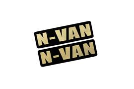 EE-915-3 N-VAN 黒金 アクリル2層 ステッカー ホンダ Nバン 前期 後期 モデリスタ 2枚1セット