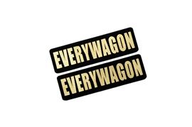 EEE-7-3 EVERYWAGON 黒金 アクリル2層 ステッカー スズキ エブリイワゴン DA17W DA64W DA62W カスタム 前期 後期 2枚1セット