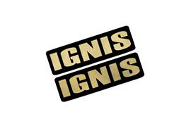 EEE-9-3 IGNIS 黒金 アクリル2層 ステッカー スズキ イグニス カスタム 前期 後期 2枚1セット