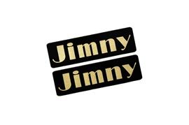 EEE-10-3 Jimny 黒金 アクリル2層 ステッカー スズキ ジムニー JA11 JA12 JA22 JB23 JB64W JB74W カスタム 前期 後期 2枚1セット