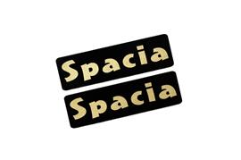 Rakuten - EEE-15-3 Spacia 黒金 アクリル2層 ステッカー スズキ スペーシア MK32S MK42S MK53S MK54S カスタム 前期 後期 2枚1セット