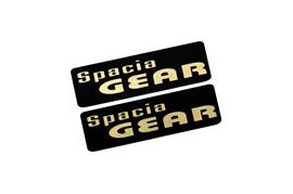 乐天商城 - EEE-17-3 SpaciaGEAR 黒金 アクリル2層 ステッカー スズキ スペーシアギア MK53S MK54S XZターボ カスタム 前期 後期 2枚1セット