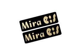 EEE-209-3 Miraes 黒金 アクリル2層 ステッカー ダイハツ ミライース LA300S LA350S カスタム 前期 後期 2枚1セット