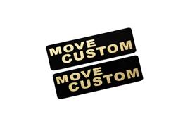 EEE-212-3 MOVECUSTOM 黒金 アクリル2層 ステッカー ダイハツ ムーヴカスタム LA100S LA150S LA110S 前期 後期 2枚1セット