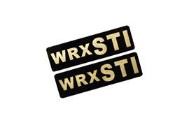 EEE-412-3 WRX STI 黒金 アクリル2層 ステッカー スバル VAB GRB カスタム 前期 後期 2枚1セット
