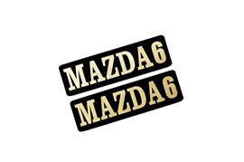 乐天商城 - EEE-612-3 MAZDA6 黒金 アクリル2層 ステッカー マツダ マツダ6 ワゴン カスタム 前期 後期 2枚1セット