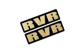 EEE-818-3 RVR 黒金 アクリル2層 ステッカー 三菱 GA4W カスタム 前期 後期 2枚1セット