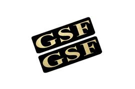 EEE-907-3 GSF 黒金 アクリル2層 ステッカー レクサス カスタム 前期 後期 2枚1セット