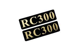 EEE-918-3 RC300 黒金 アクリル2層 ステッカー レクサス Fスポーツ FRD モデリスタ WALD カスタム 前期 後期 2枚1セット