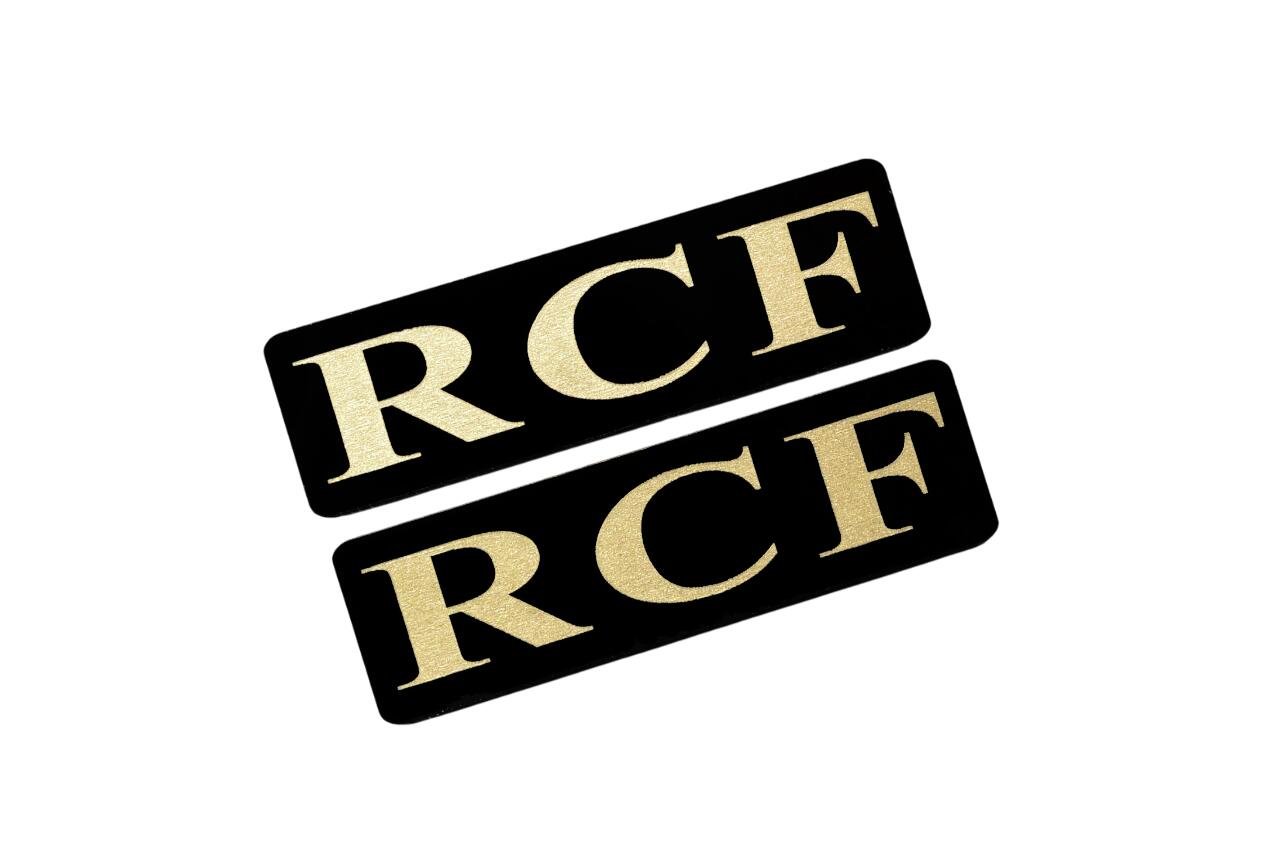 EEE-921-3 RCF 黒金 アクリル2層 ステッカー レクサス Fスポーツ FRD モデリスタ WALD カスタム 前期 後期 2枚1セット