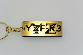 乐天商城 - A-68-1 YZF-R3 アクリル製 金黒 ゴールド2重リングオリジナルキーホルダー ヤマハ マフラー ハンドル 外装 ミラー カスタム パーツ 等のアクセサリー