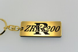 A-230-1 ZRX1200R 新型 アクリル製 金黒 ゴールド2重リングオリジナルキーホルダー カワサキ マフラー ハンドル 外装 ミラー カスタム パーツ 等のアクセサリー