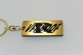 A-304-1 VFR800F 新型 アクリル製 金黒 ゴールド2重リングオリジナルキーホルダー ホンダ マフラー ハンドル 外装 ミラー カスタム パーツ 等のアクセサリー