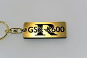 A-397-1 GSX-R600 新型 アクリル製 金黒 ゴールド2重リングオリジナルキーホルダー スズキ マフラー ハンドル 外装 ミラー カスタム パーツ 等のアクセサリー(2)