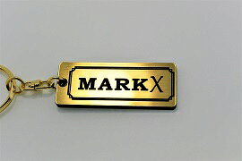 A-413-1 MARK X アクリル製 金黒 ゴールド2重リングオリジナルキーホルダー トヨタ マークX