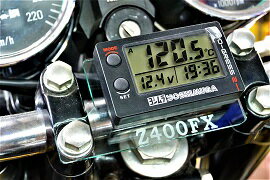 D-4-1 Z400FX用 ガラス調 アクリル製 ヨシムラ油温計 PRO-GRESS 2 用 取付ステー