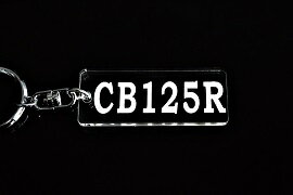 A-640 CB125R アクリル製 クリア シルバー2重リングオリジナルキーホルダー ホンダ マフラー ハンドル 外装 ミラー カスタム パーツ 等のアクセサリー