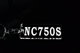 A-680 NC750S アクリル製 クリア シルバー2重リングオリジナルキーホルダー