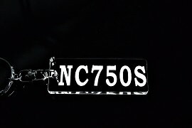 A-680 NC750S アクリル製 クリア シルバー2重リングオリジナルキーホルダー ホンダ マフラー ハンドル 外装 ミラー カスタム パーツ 等のアクセサリー