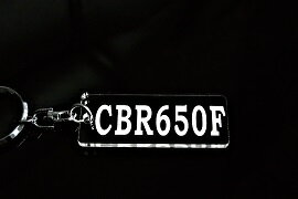 A-682 CBR650F アクリル製 クリア シルバー2重リングオリジナルキーホルダー ホンダ マフラー ハンドル 外装 ミラー カスタム パーツ 等のアクセサリー