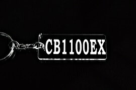 A-692 CB1100EX アクリル製 クリア シルバー2重リングオリジナルキーホルダー ホンダ マフラー ハンド..