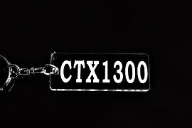 Rakuten - A-693 CTX1300 アクリル製 クリア シルバー2重リングオリジナルキーホルダー ホンダ マフラー ハンドル 外装 ミラー カスタム パーツ 等のアクセサリー