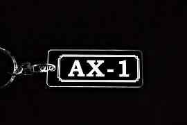 A-802 AX-1 アクリル製 クリア シルバー2重リングオリジナルキーホルダー ホンダ マフラー ハンドル 外装 ミラー カスタム パーツ 等のアクセサリー