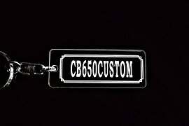 A-818 CB650CUSTOM CB650カスタム アクリル製 クリア シルバー2重リングオリジナルキーホルダー ホンダ マフラー ハンドル 外装 ミラー カスタム パーツ 等のアクセサリー