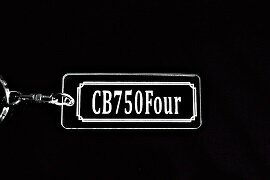 A-820 CB750Four CB750フォア CB750F 旧車 アクリル製 クリア シルバー2重リングオリジナルキーホルダー