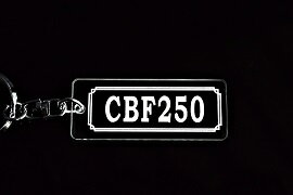 乐天商城 - A-831 CBF250 アクリル製 クリア シルバー2重リングオリジナルキーホルダー ホンダ マフラー ハンドル 外装 ミラー カスタム パーツ 等のアクセサリー