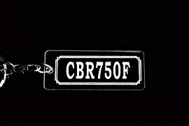 A-839 CBR750F 新型 アクリル製 クリア シルバー2重リングオリジナルキーホルダー ホンダ マフラー ハンドル 外装 ミラー カスタム パーツ 等のアクセサリー