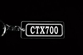 A-863 CTX700 アクリル製 クリア シルバー2重リングオリジナルキーホルダー ホンダ マフラー ハンドル 外装 ミラー カスタム パーツ 等のアクセサリー