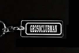 A-868 GB250CLUBMAN GB250クラブマン アクリル製 クリア シルバー2重リングオリジナルキーホルダー