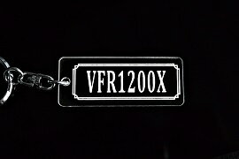 Rakuten - A-899 VFR1200X アクリル製 クリア シルバー2重リングオリジナルキーホルダー ホンダ マフラー ハンドル 外装 ミラー カスタム パーツ 等のアクセサリー