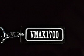 A-965 VMAX1700 逆車 アクリル製 クリア シルバー2重リングオリジナルキーホルダー ヤマハ マフラー ハンドル 外装 ミラー カスタム パーツ 等のアクセサリー