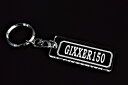 AA-89 GIXXER150 ジクサー150 アクリル製 クリア シルバー2重リングオリジナルキーホルダー マフラー ハンドル 外装 カスタム パーツ 等のアクセサリー