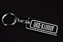 AA-104 GSX-S1000F アクリル製 クリア シルバー2重リングオリジナルキーホルダー スズキ マフラー ハンドル 外装 ミラー カスタム パーツ 等のアクセサリー(2)