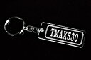 AA-150 TMAX530 アクリル製 クリア シルバー2重リングオリジナルキーホルダー マフラー ハンドル 外装 カスタム パーツ 等のアクセサリー(2)