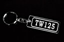 AA-151 TW125 アクリル製 クリア シルバー2重リングオリジナルキーホルダー マフラー ハンドル 外装 カスタム パーツ 等のアクセサリー